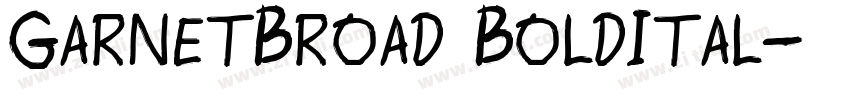 GarnetBroad BoldItal字体转换